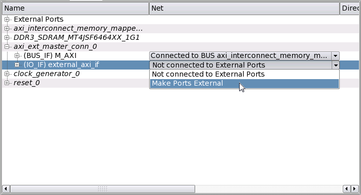 Make Ports External