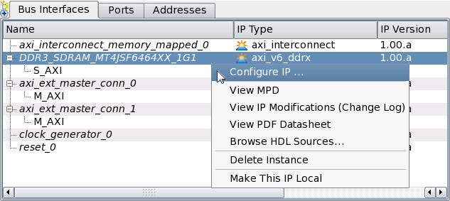 DDR3 Configure IP...