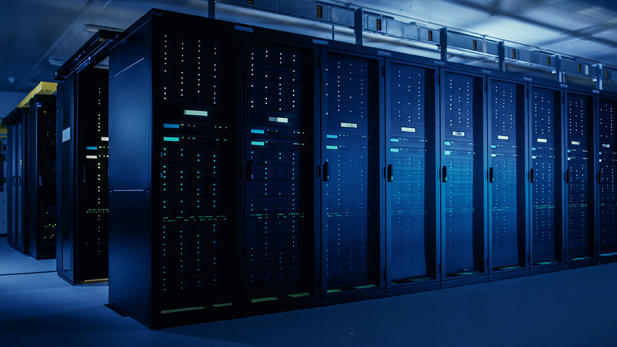 Data Center With Server Racks