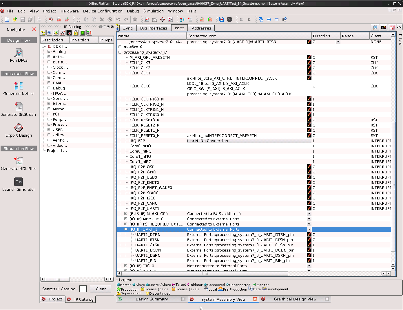AR 50122 14.2, Zynq7000 SoC UART Modem Lines Routed Through EMIO